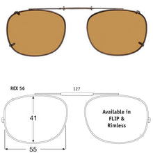 Load image into Gallery viewer, Rectangle Style SolarClips Polarized Clip-On Sunglasses - Opsales, Inc