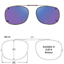 Load image into Gallery viewer, Rectangle Style SolarClips Polarized Clip-On Sunglasses - Opsales, Inc