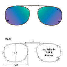 Load image into Gallery viewer, Rectangle Style SolarClips Polarized Clip-On Sunglasses - Opsales, Inc