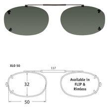 Load image into Gallery viewer, Lo Rectangle | Shade Control Rimless Clip-On Sunglasses - Opsales, Inc
