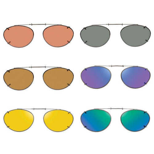 6 Almond SolarClips Polarized Clip On Sunglasses - Opsales, Inc