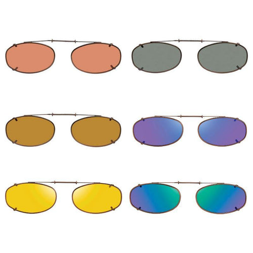 6 Mod Rectangle SolarClips Polarized Clip On Sunglasses - Opsales, Inc