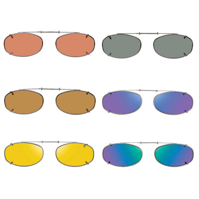 6 Mod Rectangle SolarClips Polarized Clip On Sunglasses - Opsales, Inc