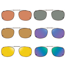 Load image into Gallery viewer, 6 Rectangle SolarClips Polarized Clip On Sunglasses - Opsales, Inc
