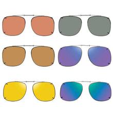 Load image into Gallery viewer, 6 Square Shade Control Polarized Clip On Sunglasses - Opsales, Inc
