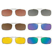 Load image into Gallery viewer, 6 Deep Rectangle, Shade Control Polarized, Clip On Sunglasses - Opsales, Inc
