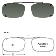 Load image into Gallery viewer, Deep Rectangle | Shade Control Rimless Clip-On Sunglasses - Opsales, Inc
