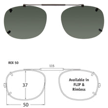 Load image into Gallery viewer, Rectangle | Shade Control Rimless Clip-On Sunglasses - Opsales, Inc
