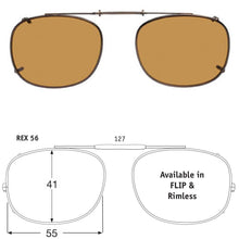 Load image into Gallery viewer, Rectangle Style SolarClips Polarized Clip-On Sunglasses - Opsales, Inc
