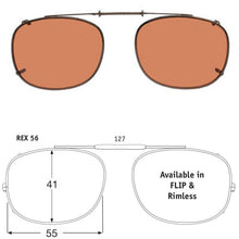 Load image into Gallery viewer, Rectangle Style SolarClips Polarized Clip-On Sunglasses - Opsales, Inc
