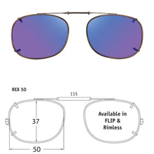 Load image into Gallery viewer, Rectangle Style SolarClips Polarized Clip-On Sunglasses - Opsales, Inc
