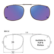 Load image into Gallery viewer, Rectangle Style SolarClips Polarized Clip-On Sunglasses - Opsales, Inc
