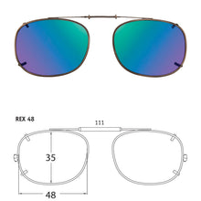 Load image into Gallery viewer, Rectangle Style SolarClips Polarized Clip-On Sunglasses - Opsales, Inc

