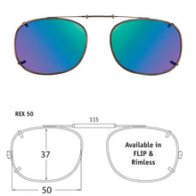 Load image into Gallery viewer, Rectangle Style SolarClips Polarized Clip-On Sunglasses - Opsales, Inc
