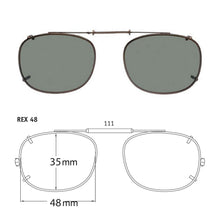 Load image into Gallery viewer, Rectangle Style SolarClips Polarized Clip-On Sunglasses - Opsales, Inc
