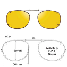 Load image into Gallery viewer, Rectangle Style SolarClips Polarized Clip-On Sunglasses - Opsales, Inc
