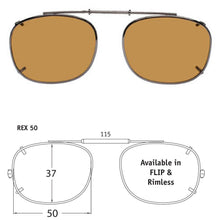 Load image into Gallery viewer, Rectangle Style SolarClips Polarized Clip-On Sunglasses - Opsales, Inc
