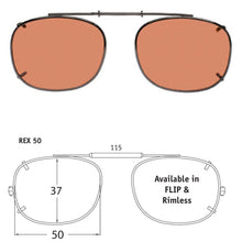 Load image into Gallery viewer, Rectangle Style SolarClips Polarized Clip-On Sunglasses - Opsales, Inc
