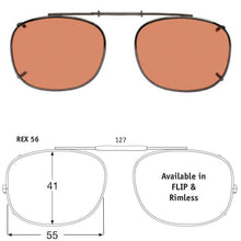 Load image into Gallery viewer, Rectangle Style SolarClips Polarized Clip-On Sunglasses - Opsales, Inc
