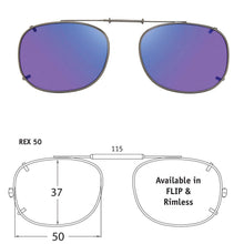 Load image into Gallery viewer, Rectangle Style SolarClips Polarized Clip-On Sunglasses - Opsales, Inc
