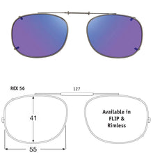 Load image into Gallery viewer, Rectangle Style SolarClips Polarized Clip-On Sunglasses - Opsales, Inc
