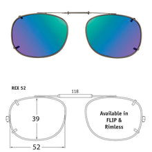 Load image into Gallery viewer, Rectangle Style SolarClips Polarized Clip-On Sunglasses - Opsales, Inc
